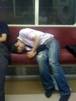 Sleeping On The Subway 08